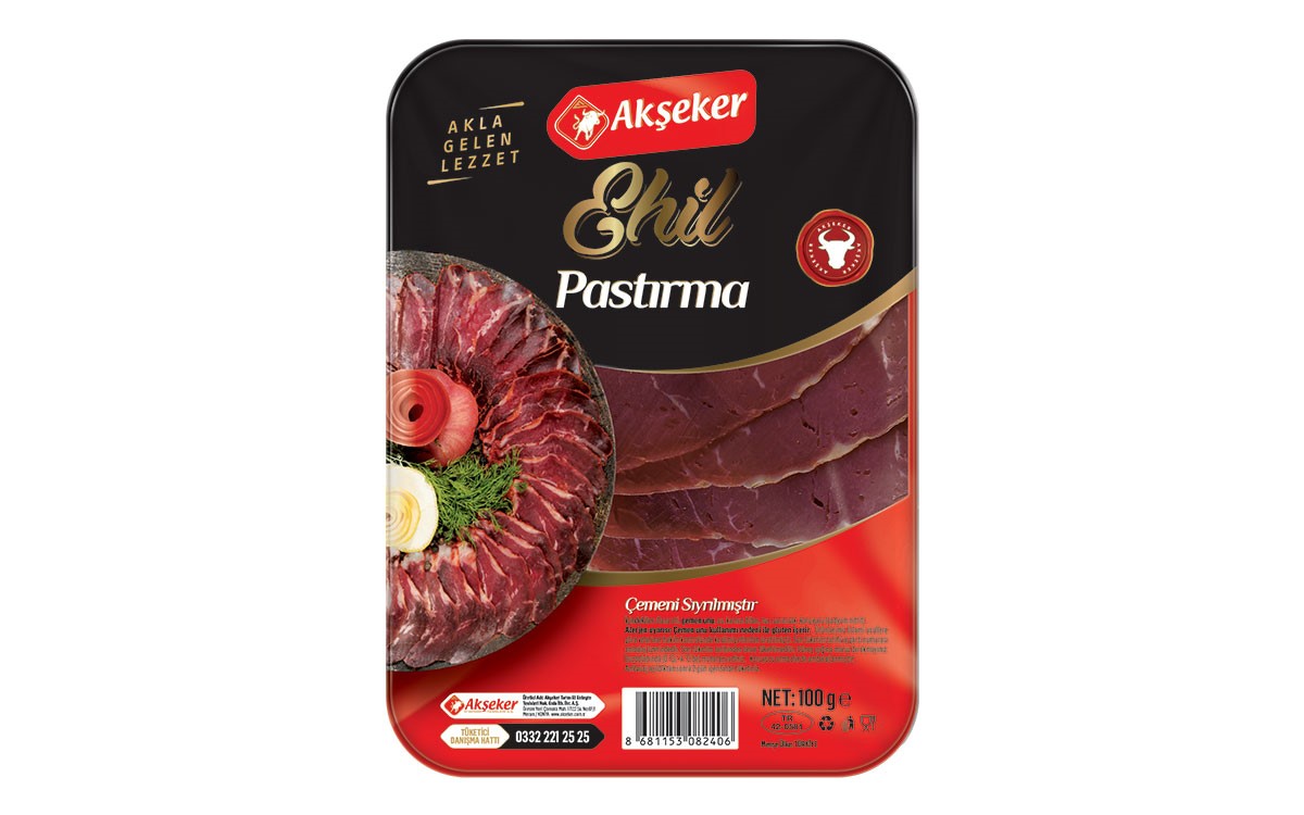 Akşeker Sliced Selection Fenugreek-Free Pastrami 100 g